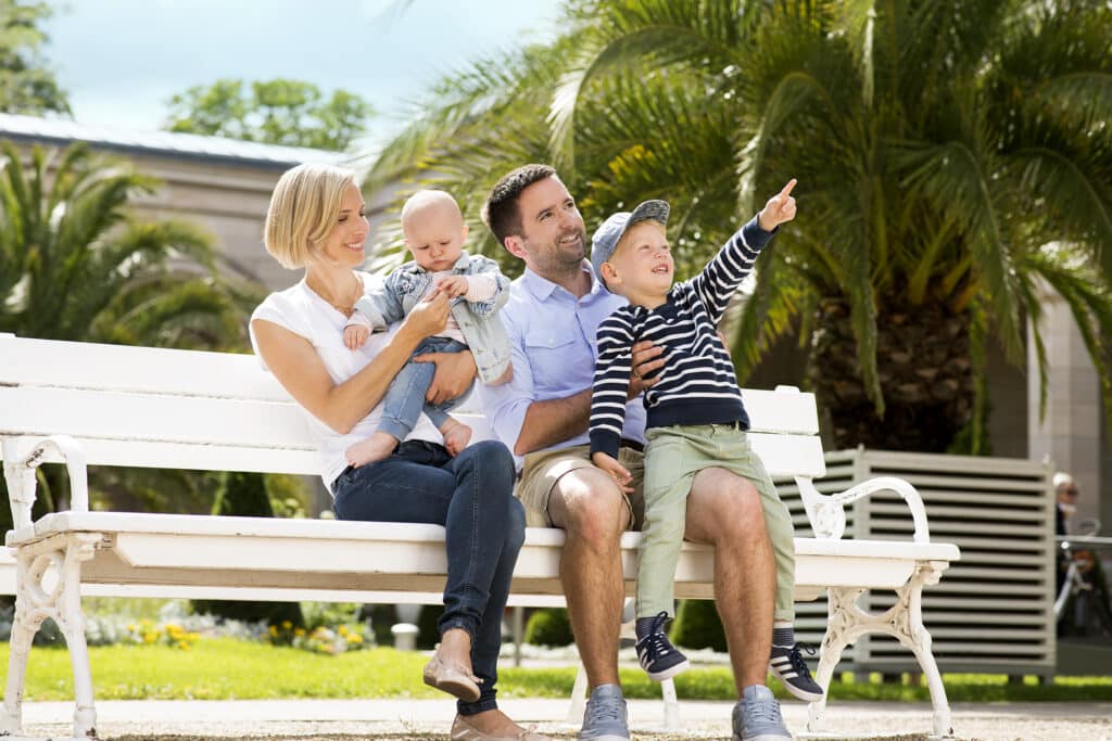 Familie im Kurgarten Bad Kissingen